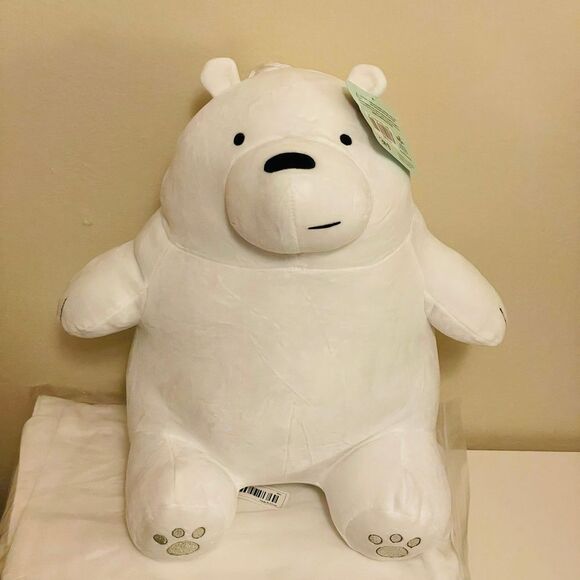 NWT BIG We Bare Bears White Polar Bear 14” plushie Soft and Squishy - Picture 2 of 6